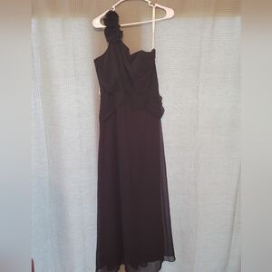 David's Bridal Brown Halter Maxi Gown